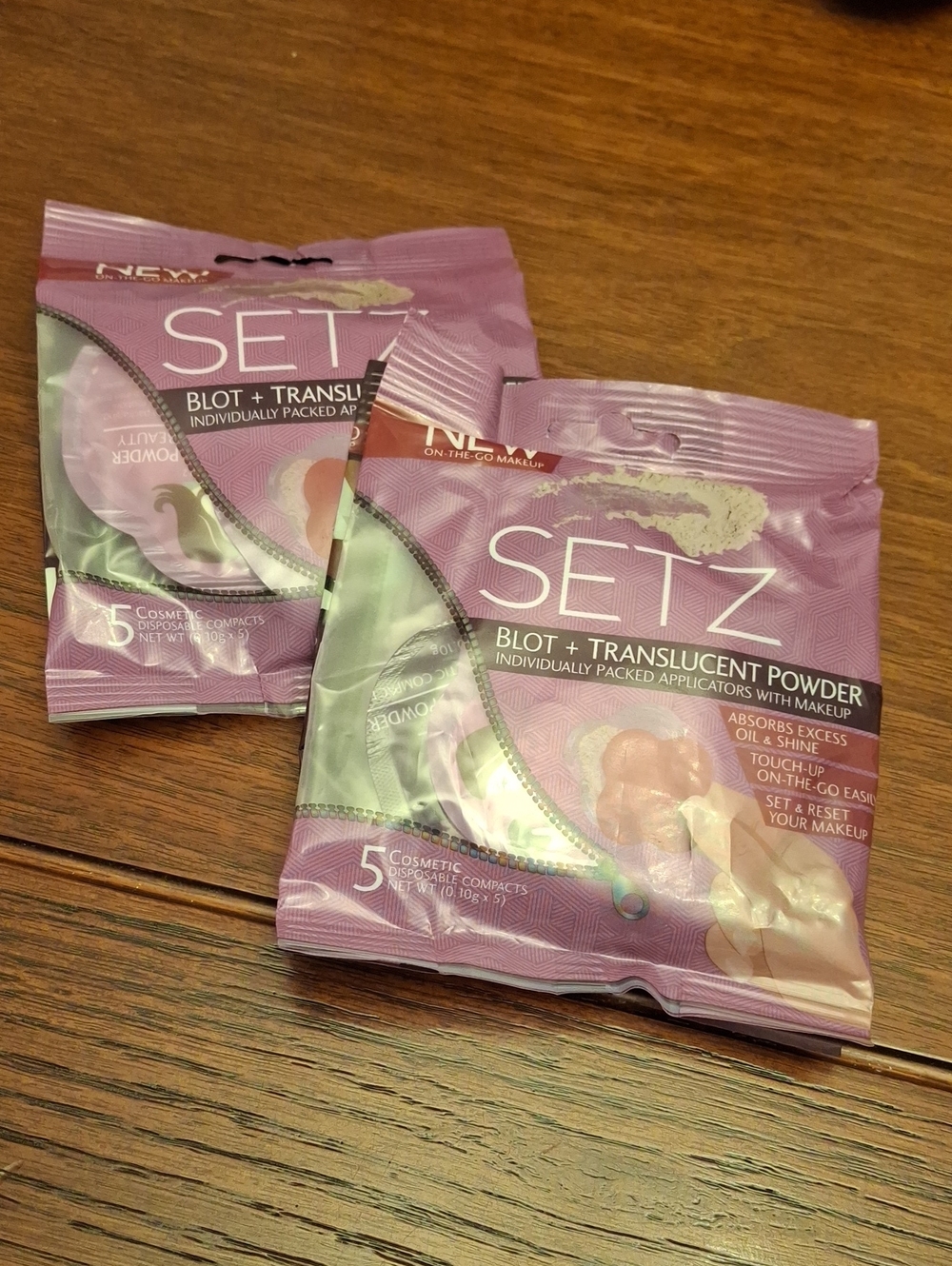 SETZ Blot + Translucent Powder (5 Count) Set of 2 New Sealed Packs